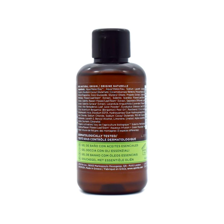 Apivita Body Shower Gel Tonic Mountain Tea Αφρόλουτρο με Αιθέρια Έλαια 75ml