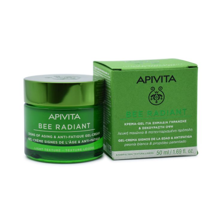 Apivita Bee Radiant Κρέμα Gel Ελαφριάς Υφής για Σημάδια Γήρανσης και Ξεκούραστη Όψη 50ml