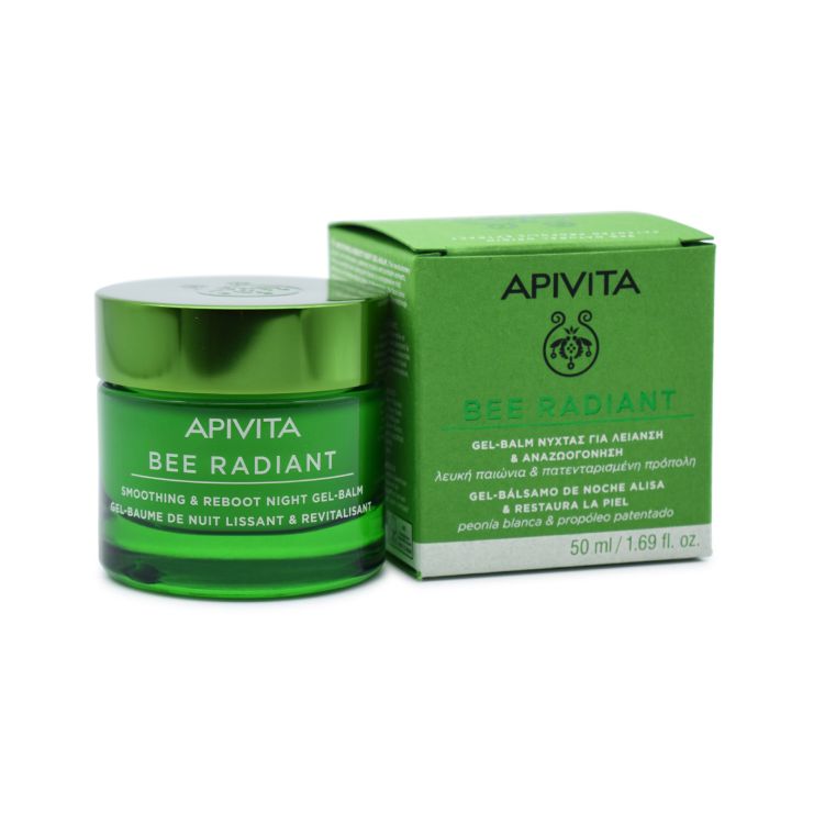 Apivita Bee Radiant Gel-Balm Νύχτας για Λείανση και Αναζωογόνηση 50ml 