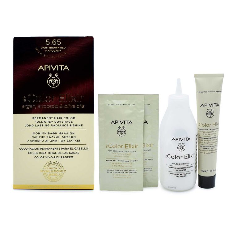Apivita My Color Elixir 5.65 Καστανό Ανοιχτό Κόκκινο Μαονί