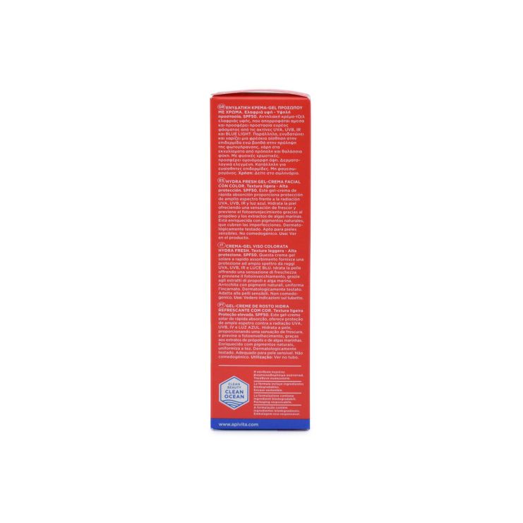 Apivita Bee Sun Safe Hydra Fresh Ενυδατική Κρέμα-Gel Προσώπου με Χρώμα SPF50 50ml