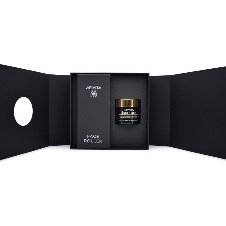 Apivita Queen Bee Κρέμα Ημέρας Ελαφριάς Υφής 50ml & Premium Face Roller
