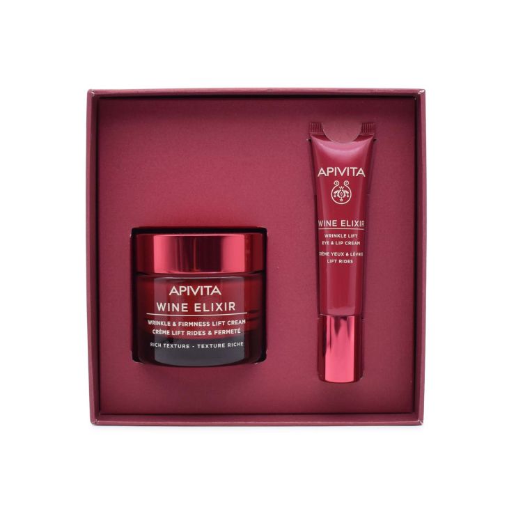 Apivita Wine Elixir Κρέμα Πλούσιας Υφής 50ml & Eye Cream 15ml