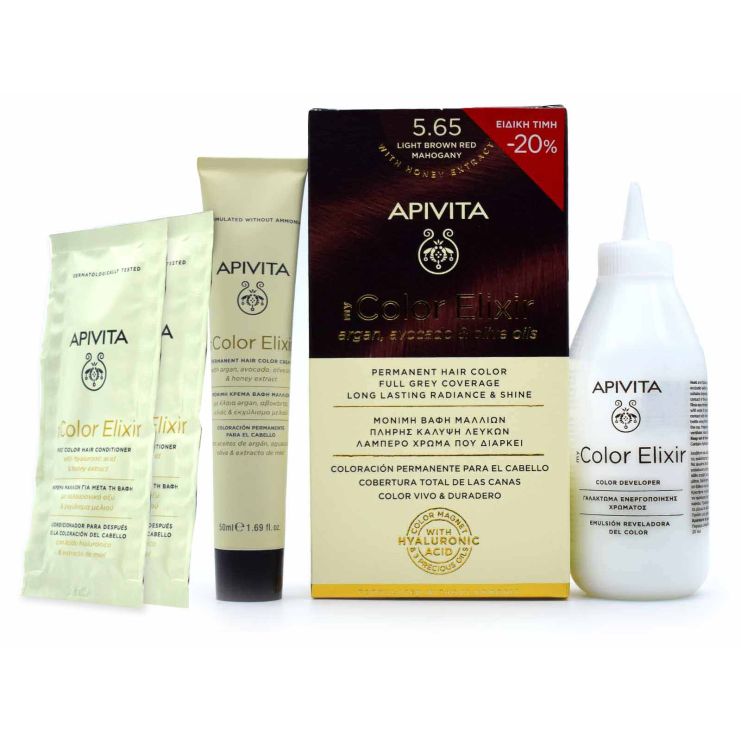 Apivita MY Color Elixir No 5,65 Καστανό Ανοιχτό Κόκκινο Μαονί (-20%)
