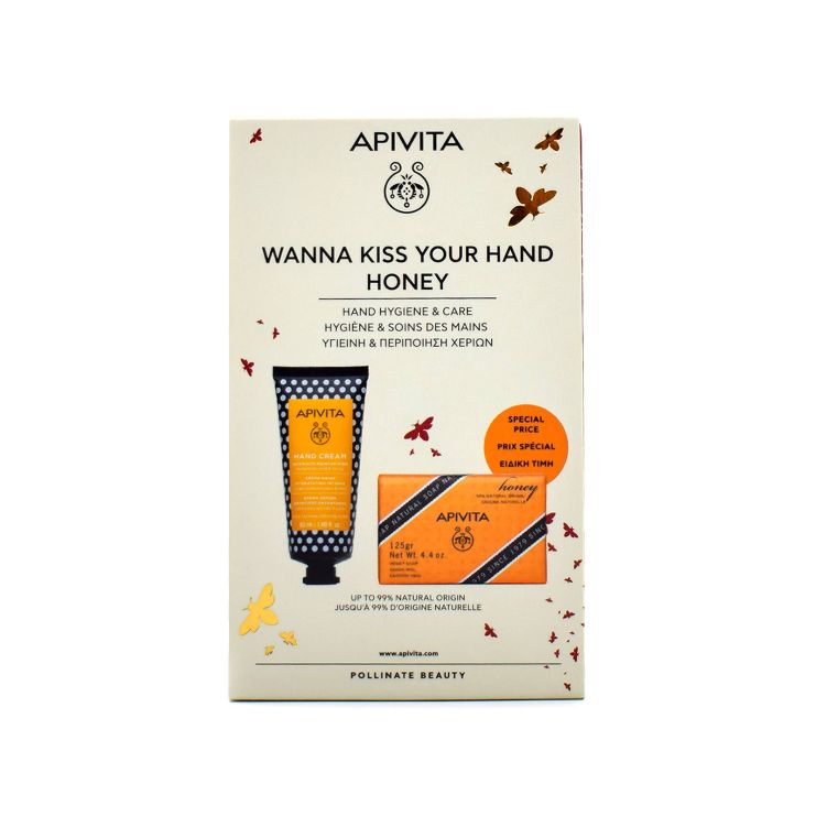 Apivita Wanna Kiss Your Hand Κρέμα Χεριών Intensive Moisturizing 50ml & Natural Soap Μέλι 125gr