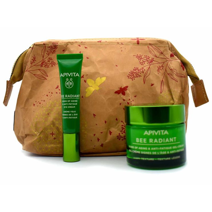 Apivita IT'S GLOW TIME! Bee Radiant Day Gel-Cream Rich Texture 50ml & Bee Radiant Eye Cream 15ml