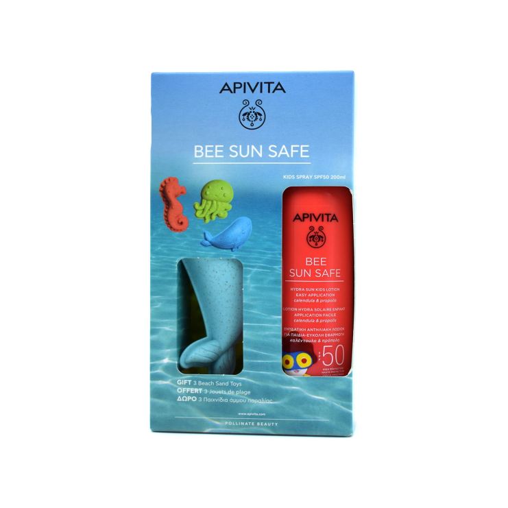 Apivita Bee Sun Safe Kids Hydra Lotion SPF50 Spray 200ml & Δώρο 3 Παιχνίδια Παραλίας