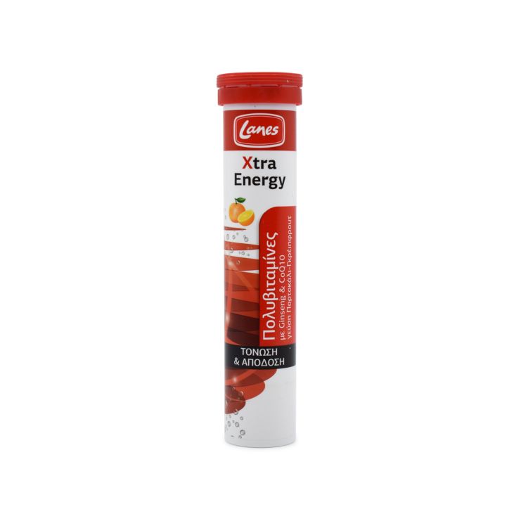 Lanes Xtra Energy Πολυβιταμίνες Orange Grapefruit 20 αναβράζοντες ταμπλέτες 