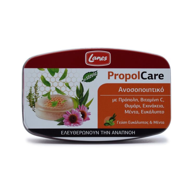 Lanes PropolCare Καραμέλες Ευκάλυπτος & Μέντα 54gr