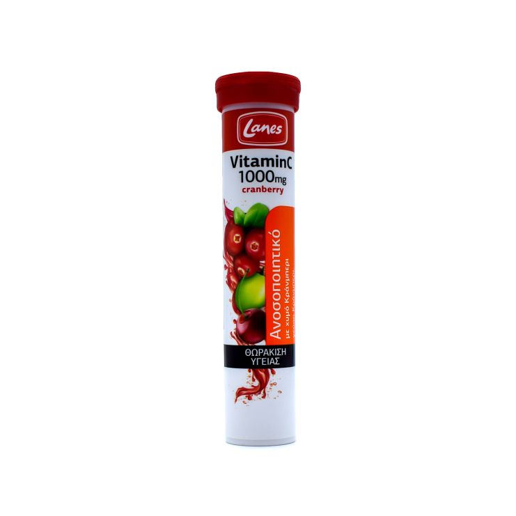 Lanes Vitamin C 1000mg Cranberry 20 Aναβρ. Ταμπλέτες