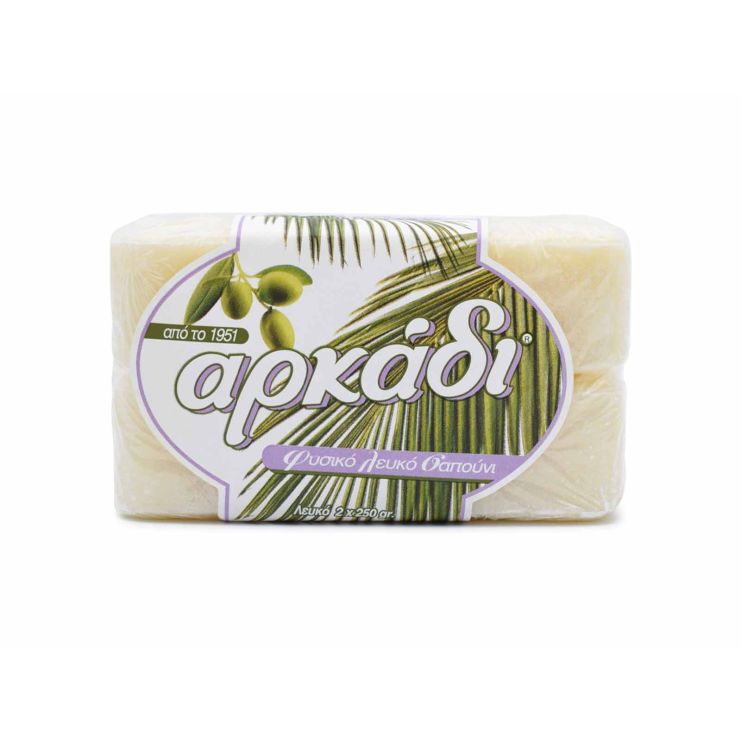 Αρκάδι Φυσικό Λευκό Σαπούνι 2 x 250g
