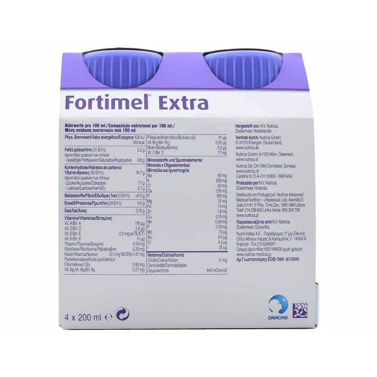 Nutricia Fortimel Extra Vanilla 4 x 200ml