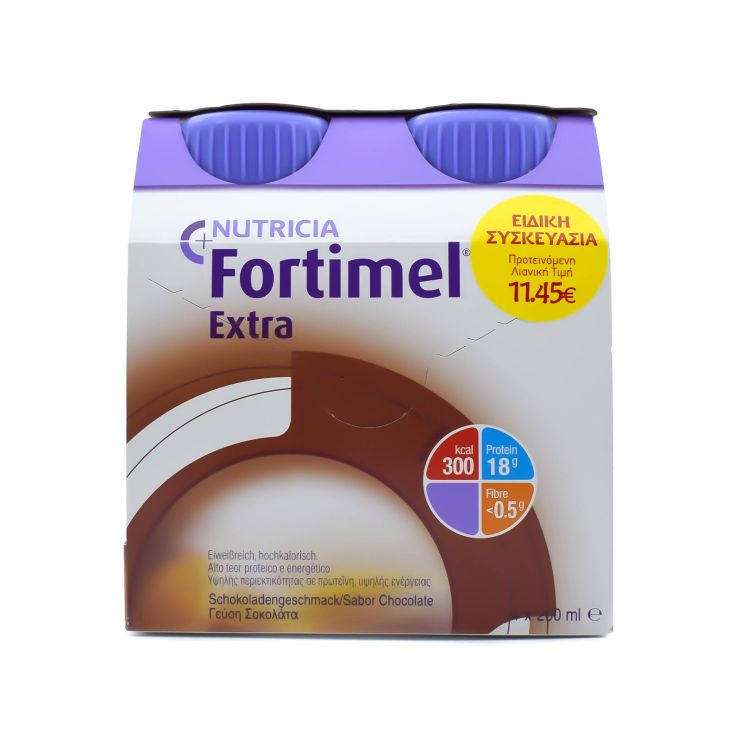 Nutricia Fortimel Extra 4 x 200ml Σοκολάτα