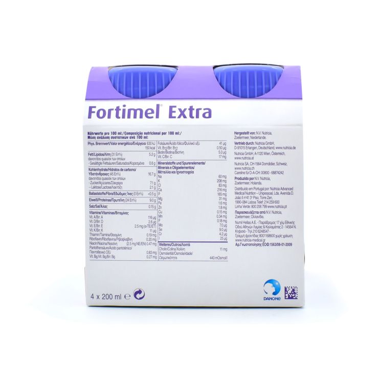 Nutricia Fortimel Extra 4 x 200ml Φράουλα