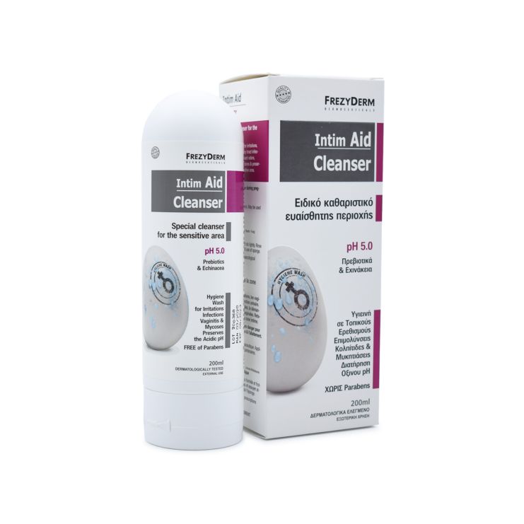 Frezyderm Intim Aid Cleanser Καθαριστικό Ευαίσθητης Περιοχής Ph5.0 200ml