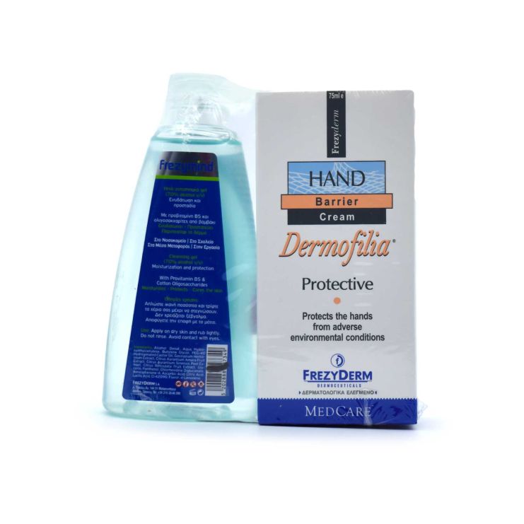 Frezyderm Dermofilia Hand Barrier Cream 75ml & Frezymind Αντισηπτικό Gel Χεριών 175ml