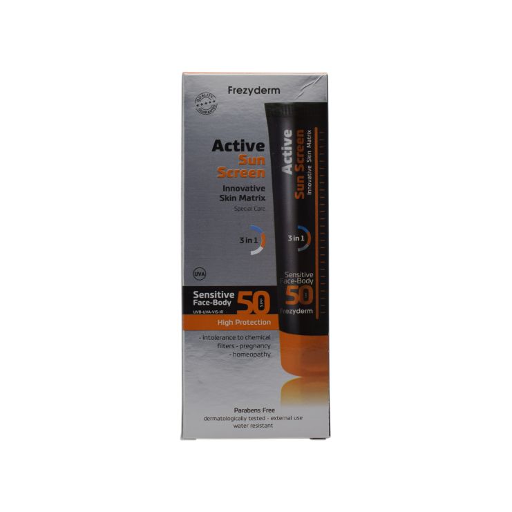 Frezyderm Active Sun Screen Κρέμα για Πρόσωπο και Σώμα  SPF 50 150ml