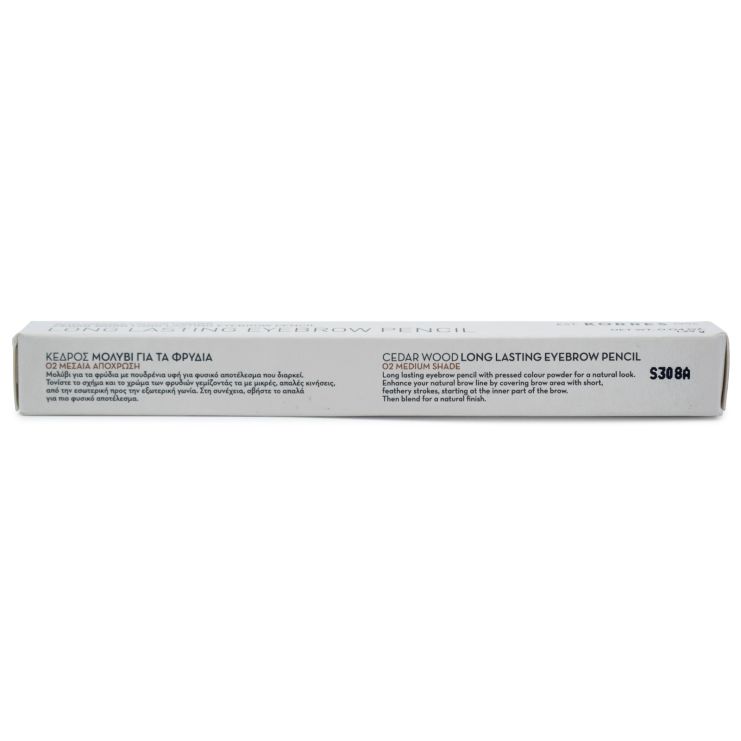 Korres Cedar Wood Long Lasting Eyebrow Pencil 02 Medium Shade 1.29g
