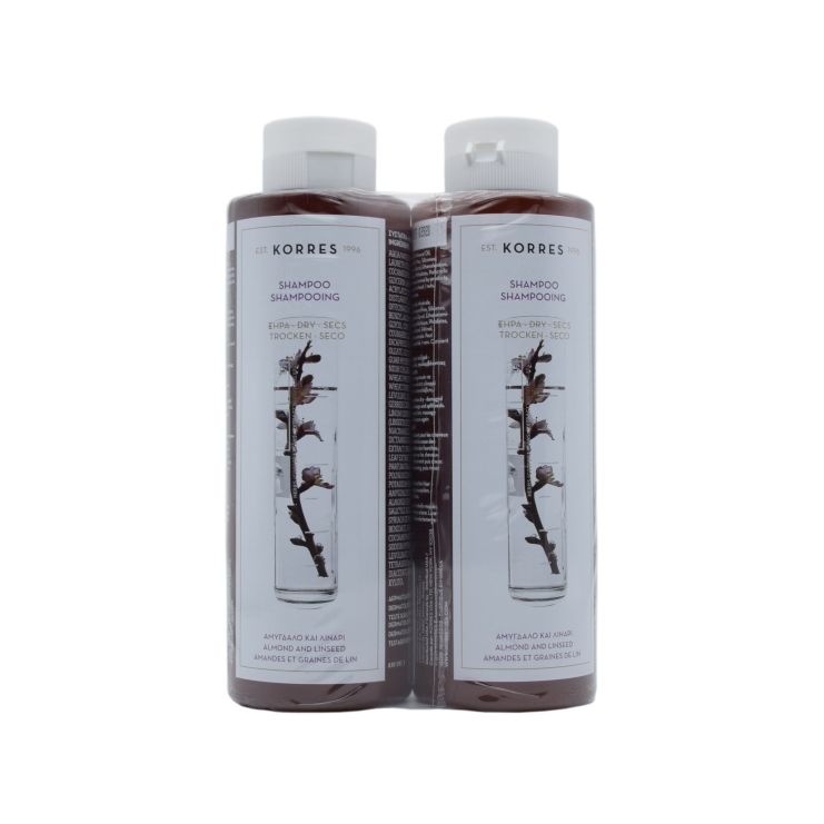 Korres Σαμπουάν με Αμύγδαλο & Λινάρι 250ml & 250ml
