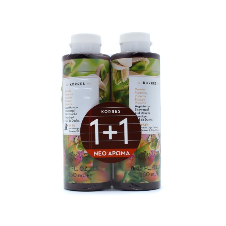 Korres Body Renewing Cleanser Αφρόλουτρο Φυστίκι 250ml 2 x 250ml