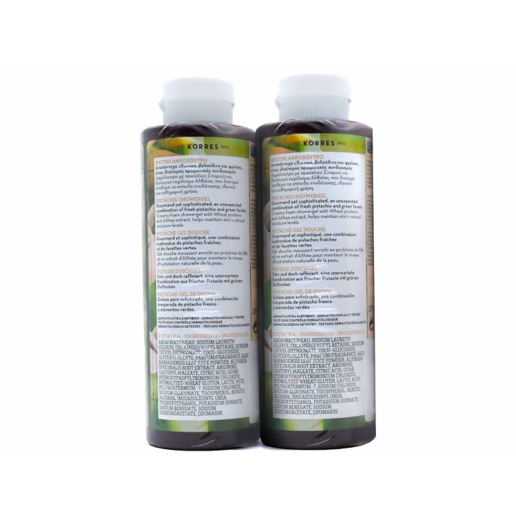 Korres Body Renewing Cleanser Αφρόλουτρο Φυστίκι 250ml 2 x 250ml