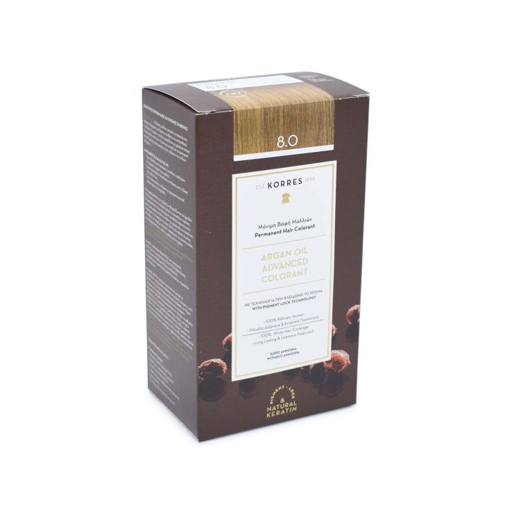 Korres Argan Oil Advanced Colorant 8.0 Ξανθό Ανοιχτό Φυσικό