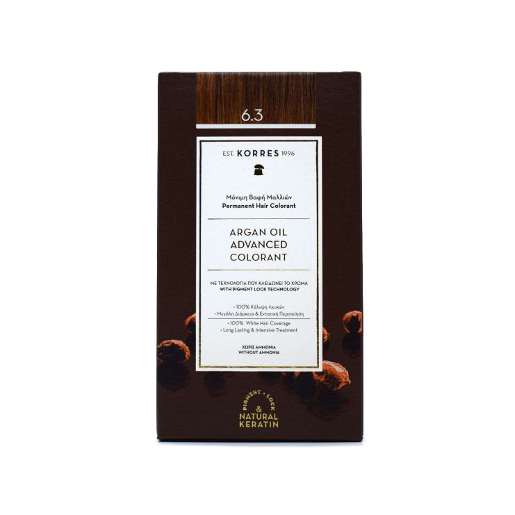 Korres Argan Oil Advanced Colorant 6.3 Ξανθό Σκούρο Χρυσό