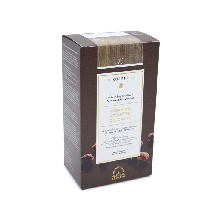 Korres Argan Oil Advanced Colorant 7.1 Ξανθό Σαντρέ