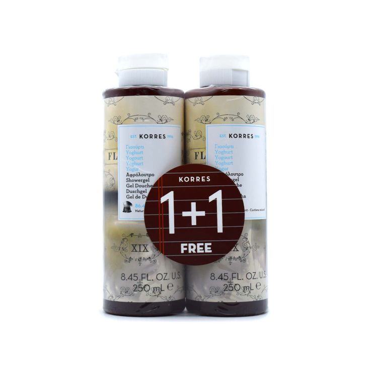 Korres Body Renewing Cleanser Αφρόλουτρο  Γιαούρτι 2 x 250ml