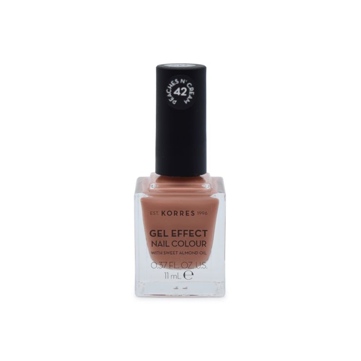 Korres Gel Effect Nail Colour Βερνίκι Νυχιών 42 Peaches N. Cream 11ml