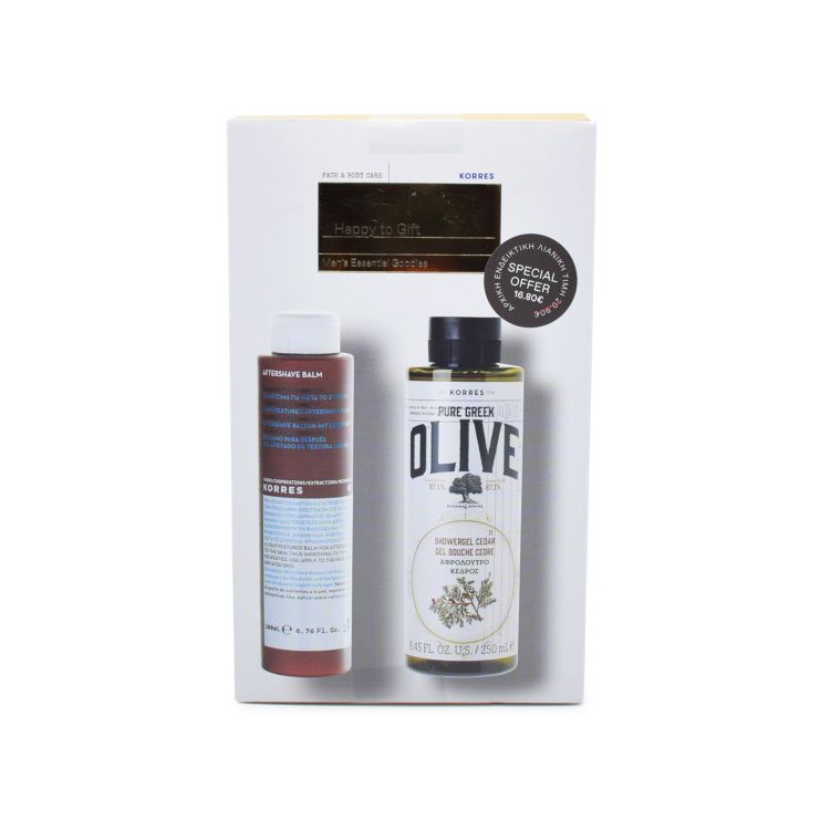 KORRES Aftershave Balm Cal. & Ginseng 200ml & Showergel Citrus P. G. Oilve 250ml Set: Happy to Gift 