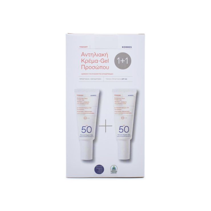 Korres Yoghurt Sunscreen Face Cream SPF50 2 x 40ml