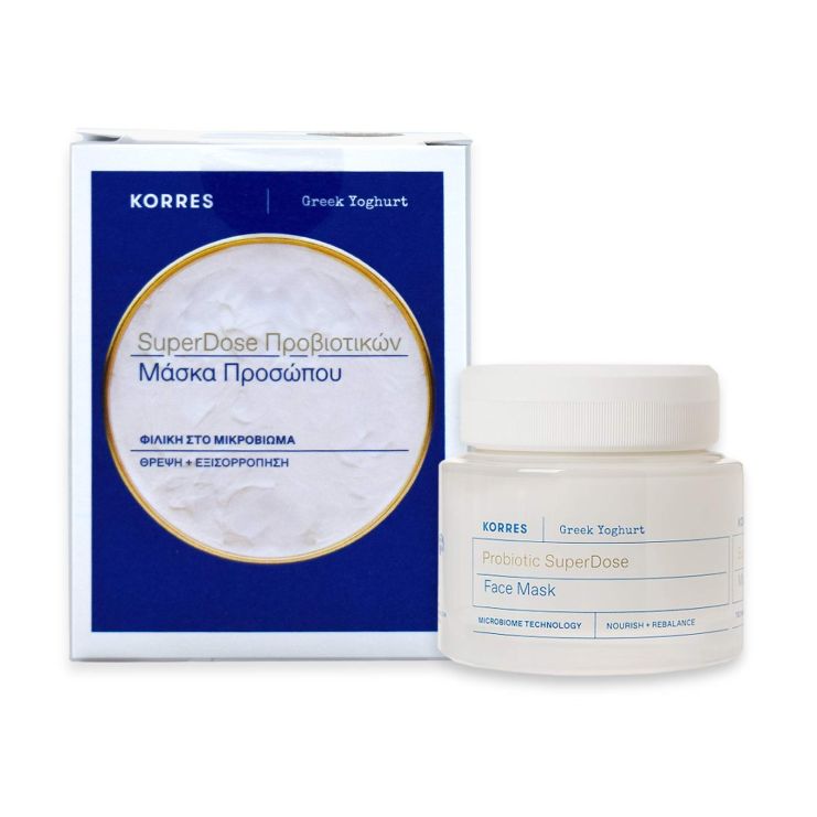 Korres Greek Yoghurt Probiotic SuperDose Μάσκα Προσώπου για Ενυδάτωση 100ml