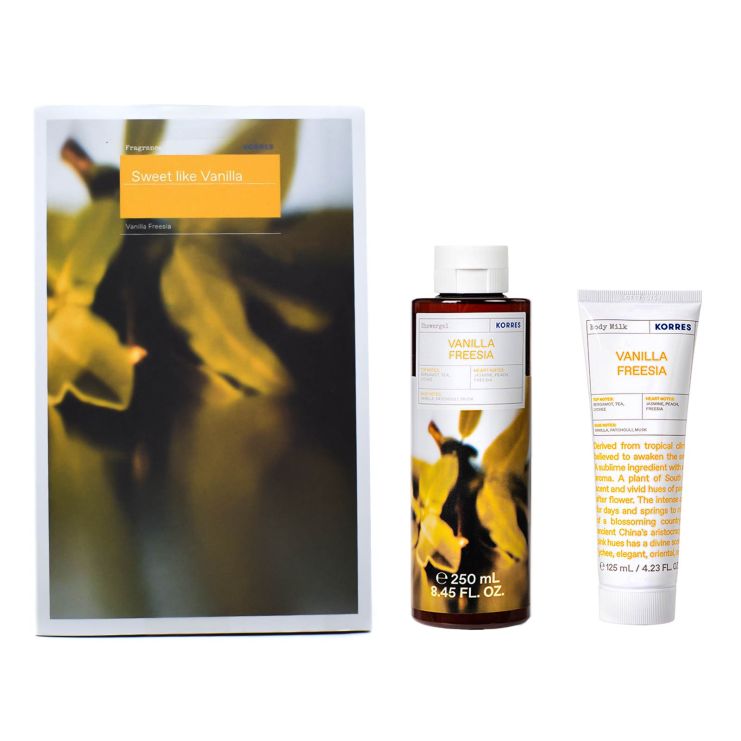 Korres Σετ Δώρου Sweet like Vanilla με Freesia Vanilla Αφρόλουτρο 250ml και Γαλάκτωμα Σώματος 125ml 