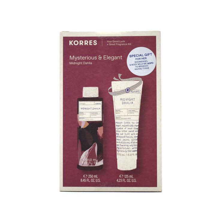 Korres Mysterious & Elegant Midnight Dahlia Αφρόλουτρο 250 mL & Ενυδατικό Γαλάκτωμα Σώματος 125 mL