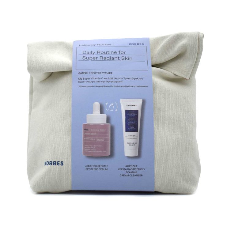 Korres Άγριο Τριαντάφυλλο Διφασικό Serum 30ml & Αφρώδης Κρέμα Καθαρισμού 20ml