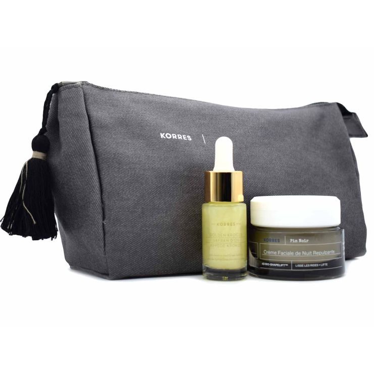Korres Face Black Pine Night Cream 40ml & Χρυσός Κρόκος Ελιξήριο Νεότητας 15ml & Νεσεσέρ 
