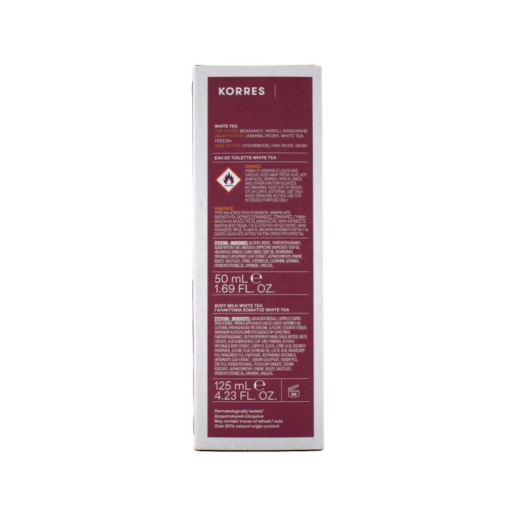 Korres Γυναικείο Σετ Eau de Toilette White Tea 50ml & Body Milk White Tea 125ml