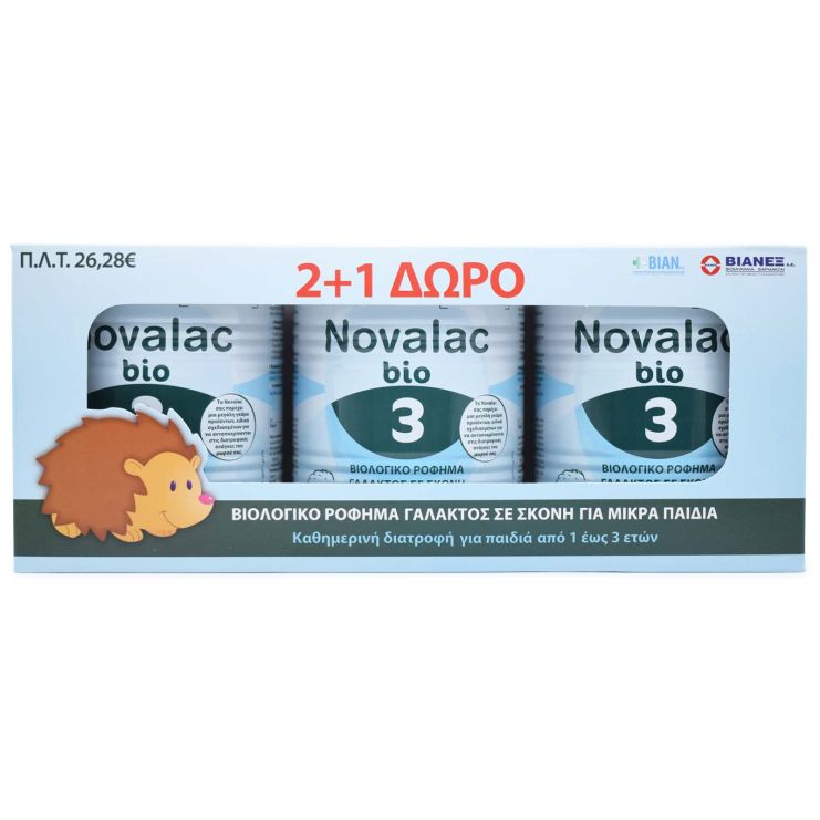 Novalac Γάλα σε Σκόνη Bio 3 12m+ 3 x 400g