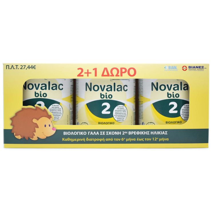 Novalac Γάλα σε Σκόνη Bio 2 6m+ 3x400gr