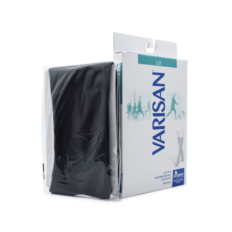 Varisan Lui 18 mmHg No3 (41-42) Κάλτσες Διαβαθμισμένης Συμπίεσης Μαύρο 1 ζεύγος