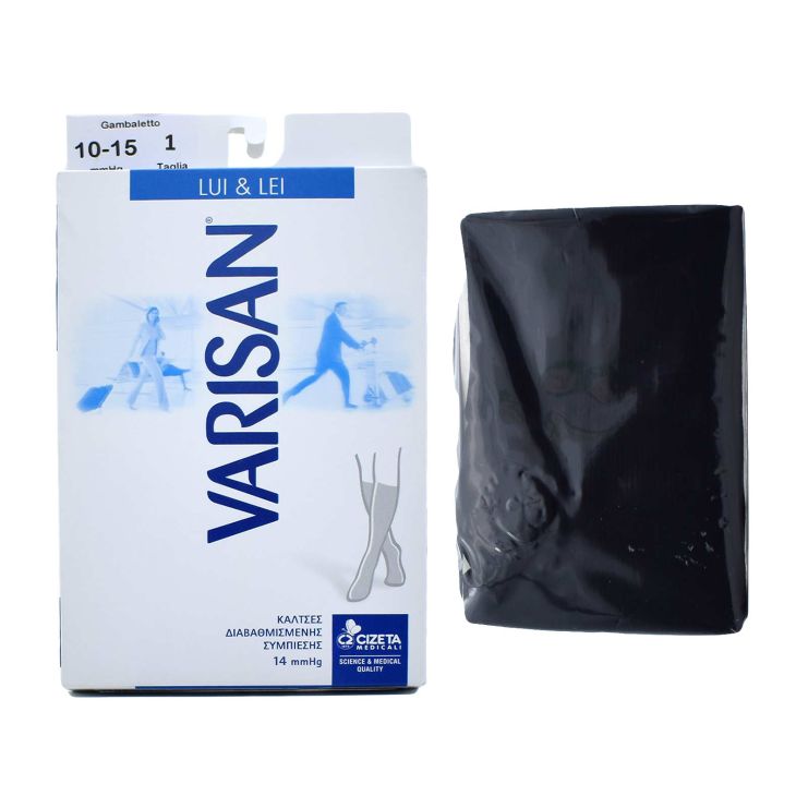 Varisan Lui & Lei 14 mmHg No1 (37-39) Κάλτσες Διαβαθμισμένης Συμπίεσης Μαύρο 1 ζεύγος