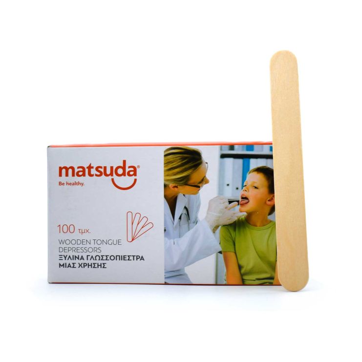 Matsuda Wooden Tongue Depressors Γλωσσοπίεστρα 100 τμχ