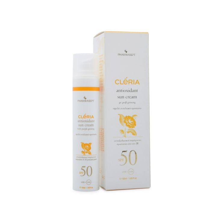 Pharmasept Cleria Antioxidant Sun Cream Αντηλιακή Προσώπου με SPF50 50ml