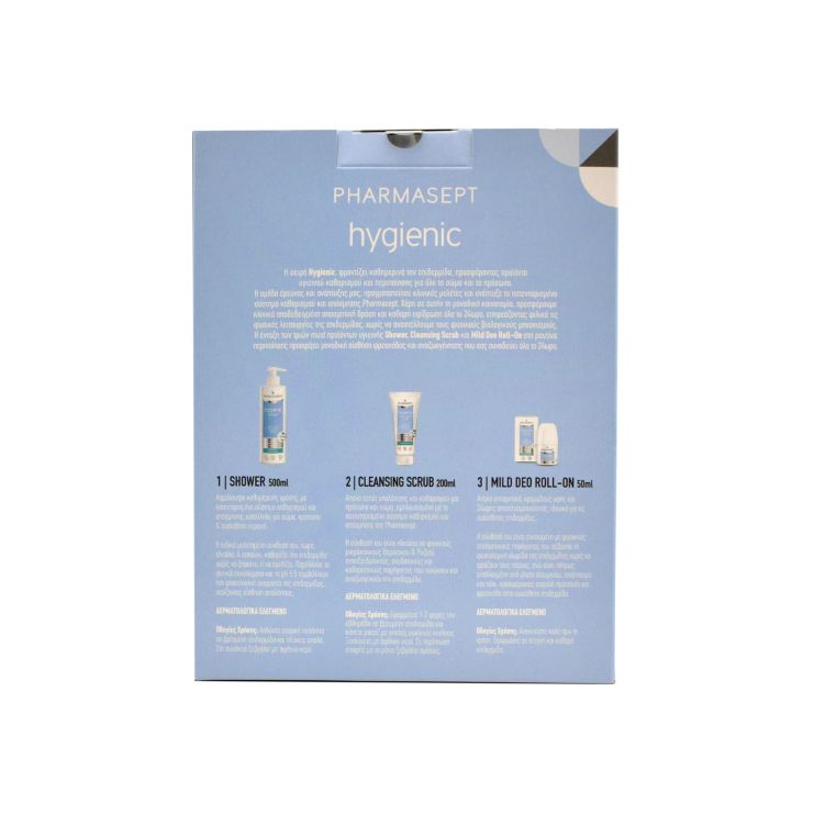 Pharmasept Shower 500ml & Cleansing Scrub 200ml & Mild Deo Roll-on 50ml