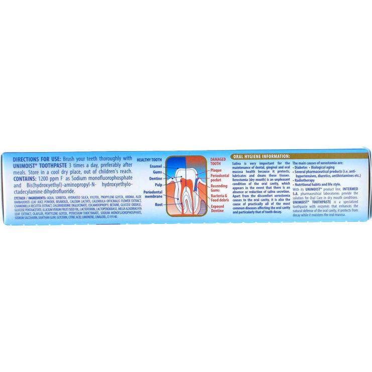 Intermed Unimoist Οδοντόκρεμα κατά της Ξηροστομίας 100ml