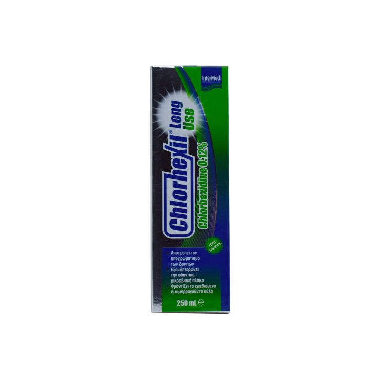 Intermed Chlorhexil 0.12% Long Use Mouthwash Στοματικό Διάλυμα κατά της Πλάκας 250ml