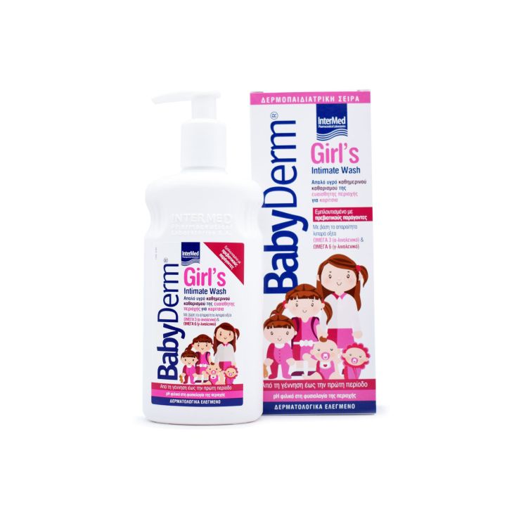 Intermed Babyderm Υγρό Καθαρισμού Της Ευαίσθητης Περιοχής Κοριτσιών 300ml