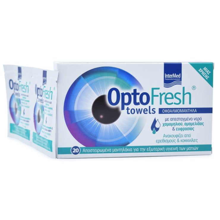 Intermed OptoFresh Towels Αποστειρωμένα Οφθαλμομάντηλα 20 τμχ