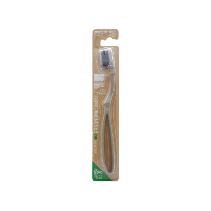 Intermed Professional eco Ergonomic Οδοντόβουρτσα Medium Beige 1 τμχ